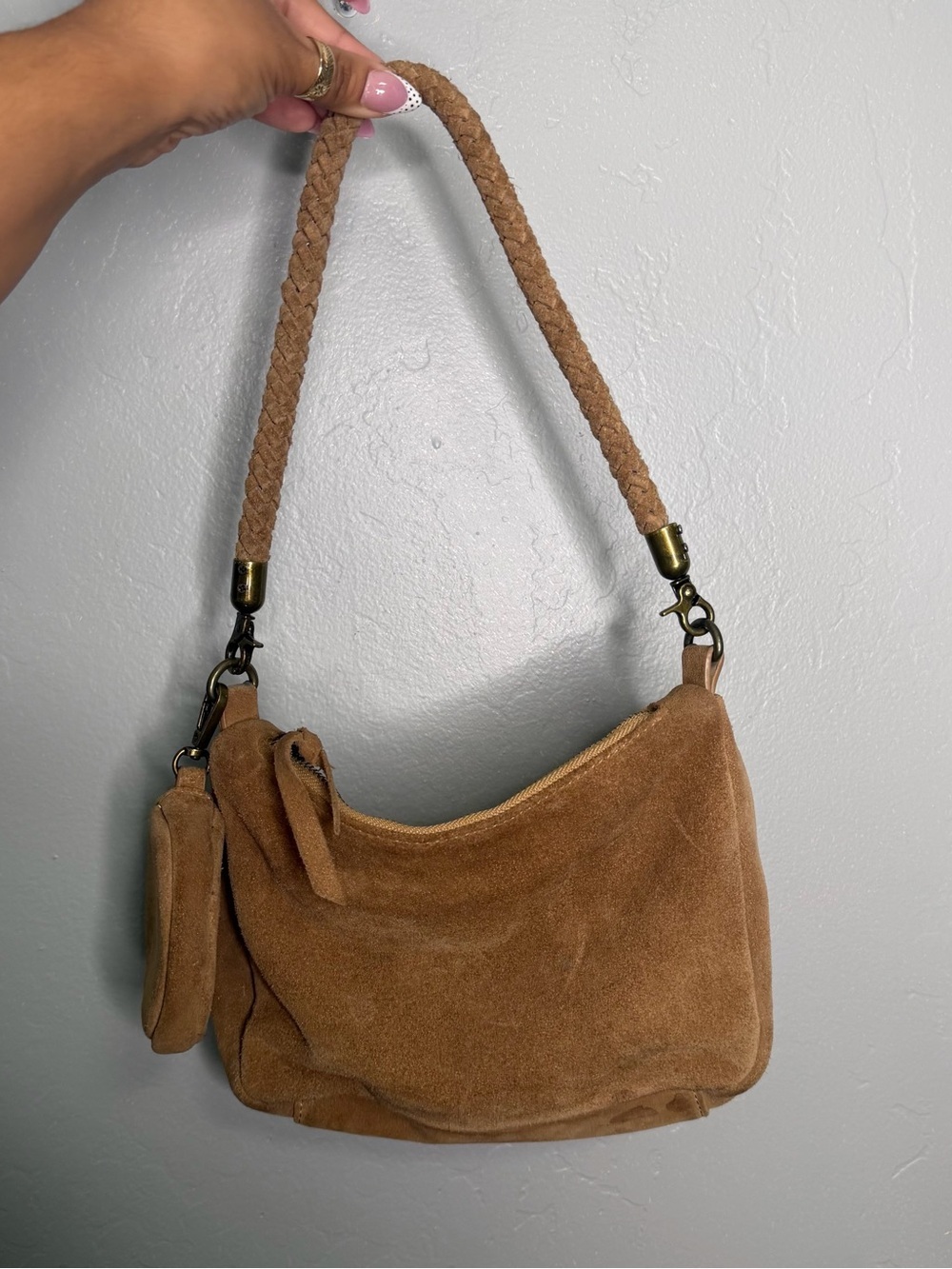 Anthropologie Remi Reid Duena Genuine Suede Shoulder Bag